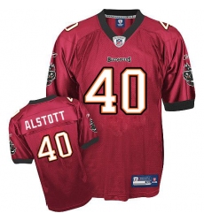 Reebok Tampa Bay Buccaneers #40 Mike Alstott Red Team Color Authentic Throwback NFL Jersey