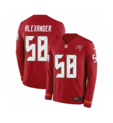 Men's Nike Tampa Bay Buccaneers #58 Kwon Alexander Limited Red Therma Long Sleeve NFL Jersey