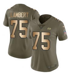 Women's Nike Tampa Bay Buccaneers #75 Davonte Lambert Limited Olive/Gold 2017 Salute to Service NFL Jersey