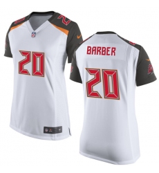 Women's Nike Tampa Bay Buccaneers #20 Ronde Barber Game White NFL Jersey
