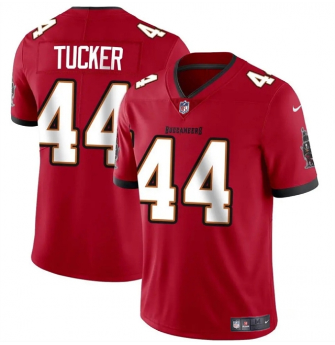 Men's Tampa Bay Buccaneers #44 Sean Tucker Red Vapor Limited Stitched Jersey