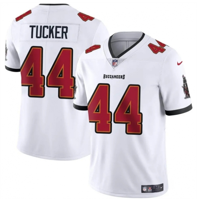 Men's Tampa Bay Buccaneers #44 Sean Tucker White Vapor Limited Stitched Jersey