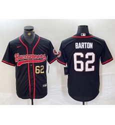 Men's Tampa Bay Buccaneers #62 Graham Barton Black Cool Base Stitched Baseball Jerseys