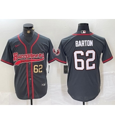 Men's Tampa Bay Buccaneers #62 Graham Barton Grey Cool Base Stitched Baseball Jerseys