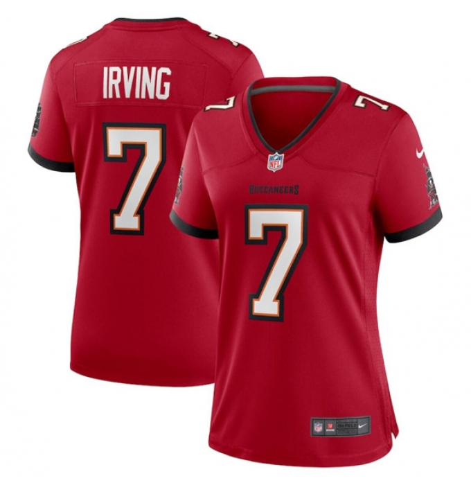 Women's Tampa Bay Buccanee #7 Bucky Irving Red Stitched Game Jersey(Run Small)