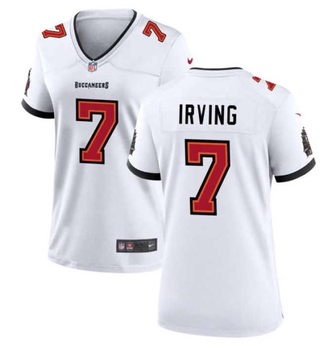 Women's Tampa Bay Buccanee #7 Bucky Irving White Stitched Game Jersey(Run Small)