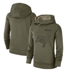 Women's Tampa Bay Buccaneers Nike Olive Salute to Service Sideline Therma Performance Pullover Hoodie