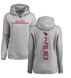 NFL Women's Nike Arizona Cardinals #3 Carson Palmer Ash Backer Pullover Hoodie