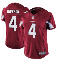Women's Nike Arizona Cardinals #4 Phil Dawson Red Team Color Vapor Untouchable Limited Player NFL Jersey