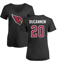 NFL Women's Nike Arizona Cardinals #20 Deone Bucannon Black Name & Number Logo T-Shirt