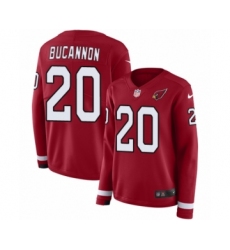 Women's Nike Arizona Cardinals #20 Deone Bucannon Limited Red Therma Long Sleeve NFL Jersey