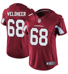 Women's Nike Arizona Cardinals #68 Jared Veldheer Red Team Color Vapor Untouchable Limited Player NFL Jersey