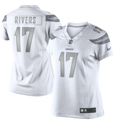 Women's Nike Los Angeles Chargers #17 Philip Rivers Limited White Platinum NFL Jersey