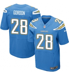 Men's Nike Los Angeles Chargers #28 Melvin Gordon Elite Electric Blue Alternate NFL Jersey
