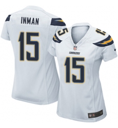 Women's Nike Los Angeles Chargers #15 Dontrelle Inman Game White NFL Jersey