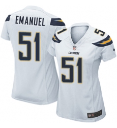 Women's Nike Los Angeles Chargers #51 Kyle Emanuel Game White NFL Jersey