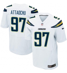 Men's Nike Los Angeles Chargers #97 Jeremiah Attaochu Elite White NFL Jersey