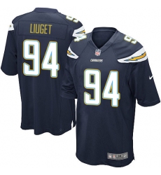 Men's Nike Los Angeles Chargers #94 Corey Liuget Game Navy Blue Team Color NFL Jersey