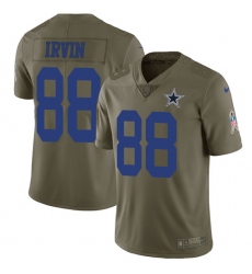 Men's Nike Dallas Cowboys #88 Michael Irvin Limited Olive 2017 Salute to Service NFL Jersey