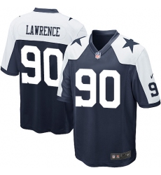 Men's Nike Dallas Cowboys #90 Demarcus Lawrence Game Navy Blue Throwback Alternate NFL Jersey Men's Nike Dallas Cowboys #90 Demarcus Lawrence Game Navy Blue Throwback Alternate NFL Jersey