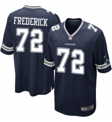 Men's Nike Dallas Cowboys #72 Travis Frederick Game Navy Blue Team Color NFL Jersey