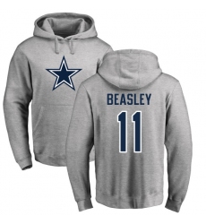 NFL Nike Dallas Cowboys #11 Cole Beasley Ash Name & Number Logo Pullover Hoodie