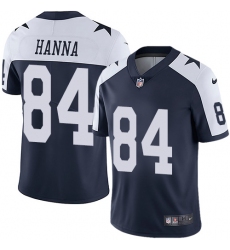 Men's Nike Dallas Cowboys #84 James Hanna Navy Blue Throwback Alternate Vapor Untouchable Limited Player NFL Jersey