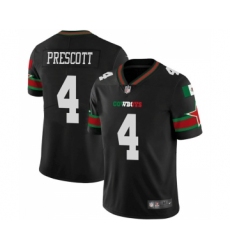 Men's Nike Dallas Cowboys #4 Dak Prescott Black Mexico Vapor Limited Stitched Football Jersey