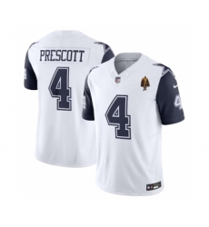 Men's Nike Dallas Cowboys #4 Dak Prescott White 2023 F.U.S.E. Walter Payton Thanksgiving Limited Football Stitched Jersey
