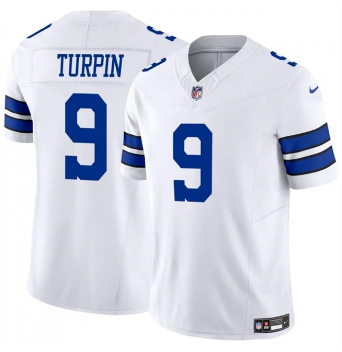 Men's Dallas Cowboys #9 KaVontae Turpin White 2023 F.U.S.E Vapor Untouchable Limited Stitched Football Jerseys