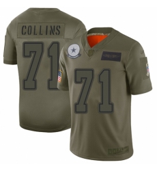 Youth Dallas Cowboys #71 La'el Collins Limited Camo 2019 Salute to Service Football Jersey