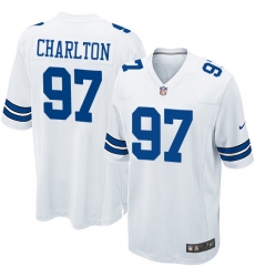 Men's Nike Dallas Cowboys #97 Taco Charlton Game White NFL Jersey