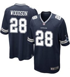 Men's Nike Dallas Cowboys #28 Darren Woodson Game Navy Blue Team Color NFL Jersey