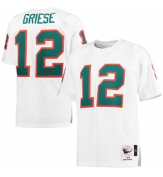 Men Mitchell & Ness Bob Griese Miami Dolphins White 1972 Throwback Authentic Jersey
