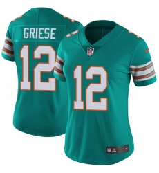 Women's Nike Miami Dolphins #12 Bob Griese Aqua Green Alternate Vapor Untouchable Limited Player NFL Jersey