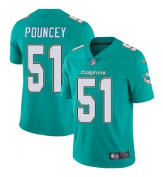 Men's Nike Miami Dolphins #51 Mike Pouncey Aqua Green Team Color Vapor Untouchable Limited Player NFL Jersey