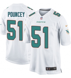 Men's Nike Miami Dolphins #51 Mike Pouncey Game White NFL Jersey