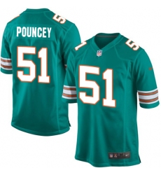 Youth Nike Miami Dolphins #51 Mike Pouncey Game Aqua Green Alternate NFL Jersey