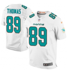Men's Nike Miami Dolphins #89 Julius Thomas Elite White NFL Jersey