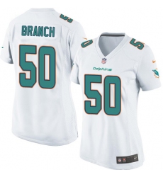 Women's Nike Miami Dolphins #50 Andre Branch Game White NFL Jersey