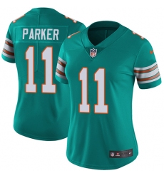 Women's Nike Miami Dolphins #11 DeVante Parker Elite Aqua Green Alternate NFL Jersey