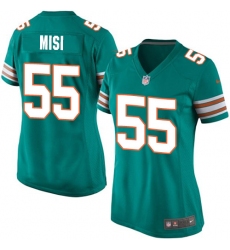 Women's Nike Miami Dolphins #55 Koa Misi Game Aqua Green Alternate NFL Jersey