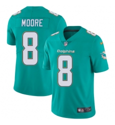 Men's Nike Miami Dolphins #8 Matt Moore Aqua Green Team Color Vapor Untouchable Limited Player NFL Jersey
