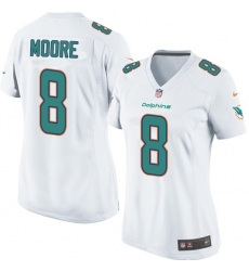 Women's Nike Miami Dolphins #8 Matt Moore Game White NFL Jersey