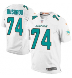 Men's Nike Miami Dolphins #74 Jermon Bushrod Elite White NFL Jersey