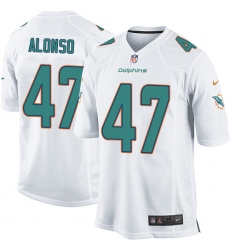Men's Nike Miami Dolphins #47 Kiko Alonso Game White NFL Jersey