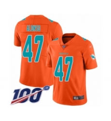 Youth Miami Dolphins #47 Kiko Alonso Limited Orange Inverted Legend 100th Season Football Jersey