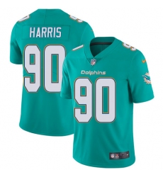 Youth Nike Miami Dolphins #90 Charles Harris Elite Aqua Green Team Color NFL Jersey