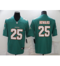 Men's Miami Dolphins #25 Xavien Howard Green Nike Aqua Player Limited Jersey