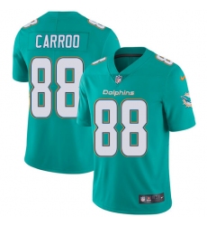 Youth Nike Miami Dolphins #88 Leonte Carroo Elite Aqua Green Team Color NFL Jersey